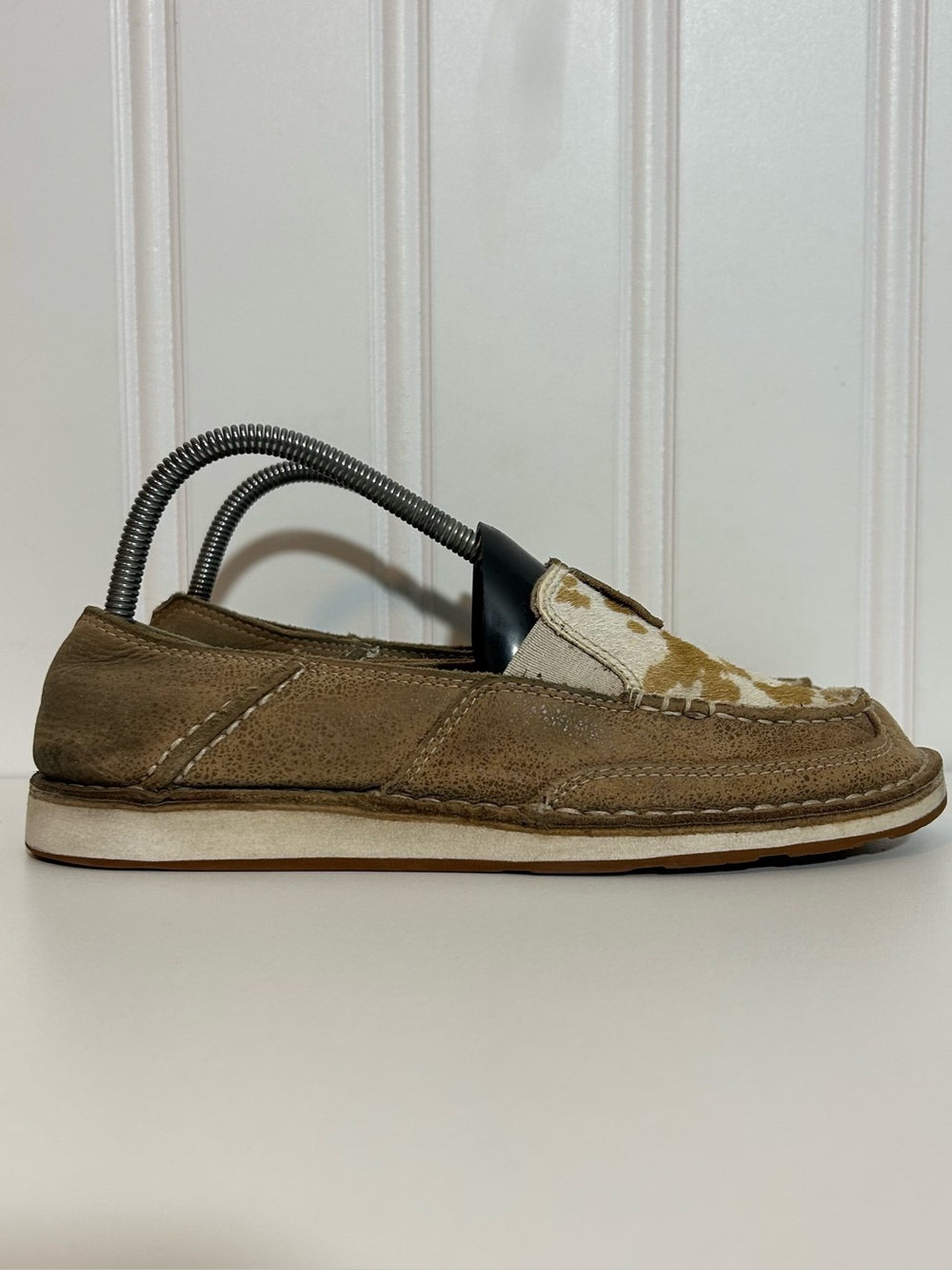 Ariat cruiser slip on calf hair leather brown ta.